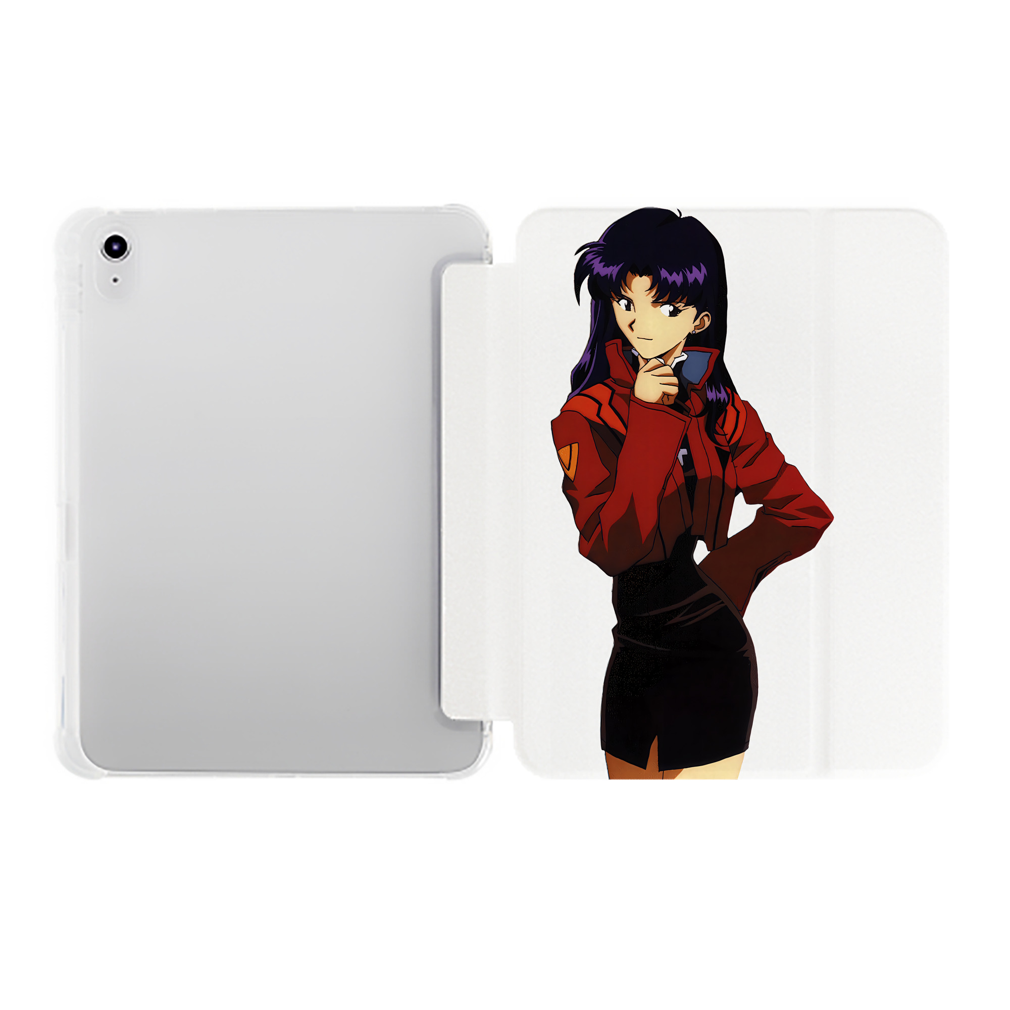 （画像用） EVA 新世紀エヴァンゲリオン IPad ケース ペン収納付き 三つ折りスタンド PUレザー×シリコン 対応機種9.5/10.5/10.9インチ